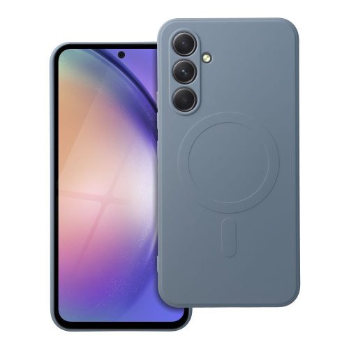 SILICONE MAG COVER tok, amely kompatibilis a MagSafe-fel, SAMSUNG A54-hez, világoskék színben.