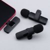 Wireless lavalier microphone Type C double (2 in set) K1 black