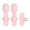 vezetéknélküli lavalier microphone Type C double (2 in set) K1 rózsaszín