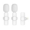 Wireless lavalier microphone Lightning double with long hair (2 in set) K1 white