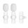 Wireless lavalier microphone Lightning double with long hair (2 in set) K1 white
