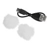 Wireless lavalier microphone Lightning double with long hair (2 in set) K1 white