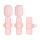 Wireless lavalier microphone Lightning double with long hair (2 in set) K1 pink