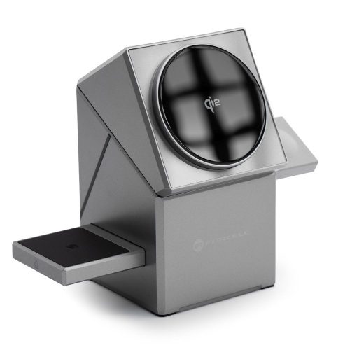 Wireless charger Forcell F-Energy 3in1 Rotation Cube Qi2 compatible with MagSafe (F-06) silver