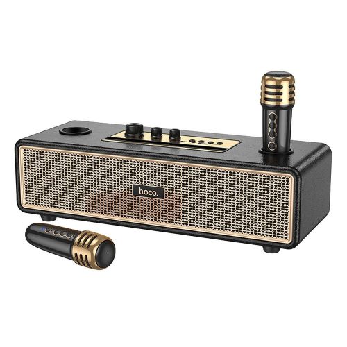 HOCO speaker bluetooth + 2 x vezetéknélküli microphones BS63 fekete