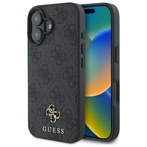 GUESS tok iPHONE 16-hoz kompatibilis MagSafe-fel GUHMP16SP4SM4MK (PU 4G Kicsi és Klasszikus) fekete