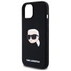 KARL LAGERFELD tok az IPHONE 15-höz, MagSafe kompatibilis KLHMP15SSKHPPLK (SIL KL Head Print) fekete