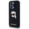 KARL LAGERFELD tok az IPHONE 15 Pro készülékhez, kompatibilis a MagSafe technológiával KLHMP15LSKHPPLK (SIL KL Head Print) fekete