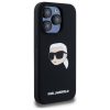 KARL LAGERFELD tok az IPHONE 15 Pro készülékhez, kompatibilis a MagSafe technológiával KLHMP15LSKHPPLK (SIL KL Head Print) fekete