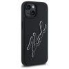 KARL LAGERFELD tok az IPHONE 15-höz KLHCP15S3DRKSDLK (3D Rubber Signature) fekete