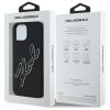 KARL LAGERFELD tok az IPHONE 15-höz KLHCP15S3DRKSDLK (3D Rubber Signature) fekete