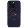 piros BULL tok IPHONE 15 Pro Max-hoz kompatibilis a MagSafe-fel RBHMP15X24SIILVR (Szilikon piros Gyűrű) tengerész