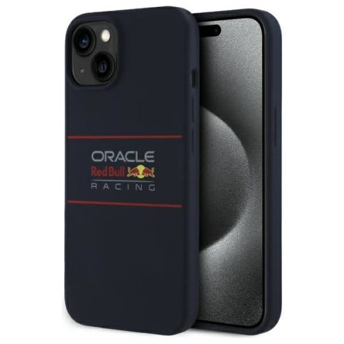 piros BULL tok IPHONE 16 Pro-hoz, MagSafe kompatibilis RBHMP16L24SIHSRV (Szilikon Vízszintes Középre Igazított Logó) sötétkék