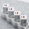 CELL F-ENERGY Mini GaN III VT-35C utazó töltő 1 x Type C + 1x USB A csatlakozóval, PD QC4.0 35W fehér