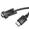 HOCO kábel HDMI (férfi) - VGA (férfi) HD 1080p US12 2 m fekete