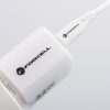 FORCELL F-ENERGY Crystal Color GaN III VT-41 travel charger with silicone cable with 1 x Type C + 1x USB A sockets, PD QC4.0 33W white