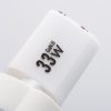 FORCELL F-ENERGY Crystal Color GaN III VT-41 travel charger with silicone cable with 1 x Type C + 1x USB A sockets, PD QC4.0 33W white