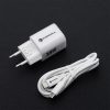 FORCELL F-ENERGY Crystal Color GaN III VT-41 travel charger with silicone cable with 1 x Type C + 1x USB A sockets, PD QC4.0 33W white