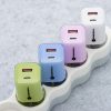 FORCELL F-ENERGY Crystal Color GaN III VT-41 travel charger with silicone cable with 1 x Type C + 1x USB A sockets, PD QC4.0 33W white