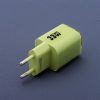 FORCELL F-ENERGY Crystal Color GaN III VT-41 travel charger with silicone cable with 1 x Type C + 1x USB A sockets, PD QC4.0 33W green