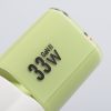 FORCELL F-ENERGY Crystal Color GaN III VT-41 travel charger with silicone cable with 1 x Type C + 1x USB A sockets, PD QC4.0 33W green