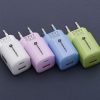 FORCELL F-ENERGY Crystal Color GaN III VT-41 travel charger with silicone cable with 1 x Type C + 1x USB A sockets, PD QC4.0 33W blue