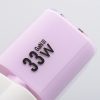 FORCELL F-ENERGY Crystal Color GaN III VT-41 travel charger with silicone cable with 1 x Type C + 1x USB A sockets, PD QC4.0 33W purple
