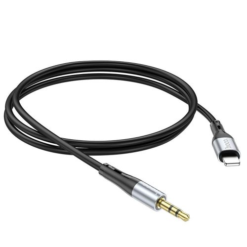 Cable AUX Jack 3,5 mm to Lightning Hoco 1 m UPA22 black