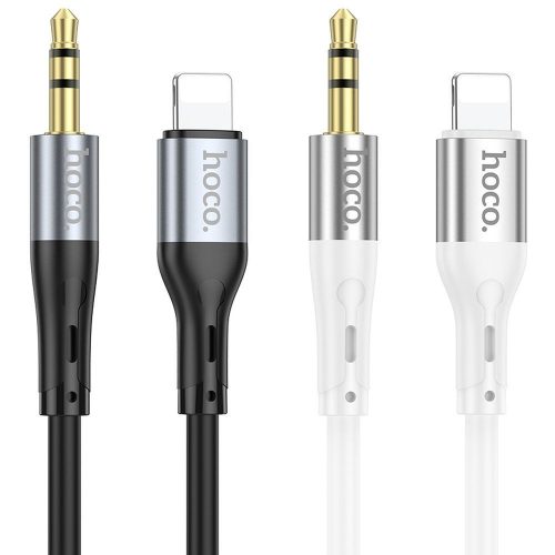 Cable AUX Jack 3,5 mm to Lightning Hoco 1 m UPA22 black
