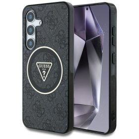   GUESS case for SAMSUNG S25 GUHMS25SHG4PRTGK (Magnetic IML Metal Glitter 4G Circle Triangle) black