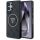 GUESS tok a SAMSUNG S25 Ultra GUHMS25LHG4PRTGK készülékhez (Magnetic IML Metal Glitter 4G Circle Triangle) fekete