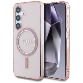   GUESS case for SAMSUNG S25 GUHMS25SHFGEREP (Magnetic IML Glitter Circle) pink