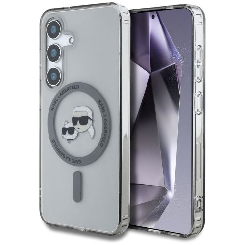 KARL LAGERFELD case for SAMSUNG S25 KLHMS25SHLSKCK (Magnetic IML Metal KC Heads) black