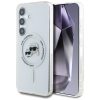 KARL LAGERFELD case for SAMSUNG S25 KLHMS25SHLSKCH (Magnetic IML Metal KC Heads) white