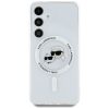 KARL LAGERFELD case for SAMSUNG S25 KLHMS25SHLSKCH (Magnetic IML Metal KC Heads) white