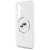 KARL LAGERFELD case for SAMSUNG S25 KLHMS25SHLSKCH (Magnetic IML Metal KC Heads) white
