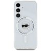 KARL LAGERFELD case for SAMSUNG S25 KLHMS25SHLSKIH (Magnetic IML Metal K. Heads) white