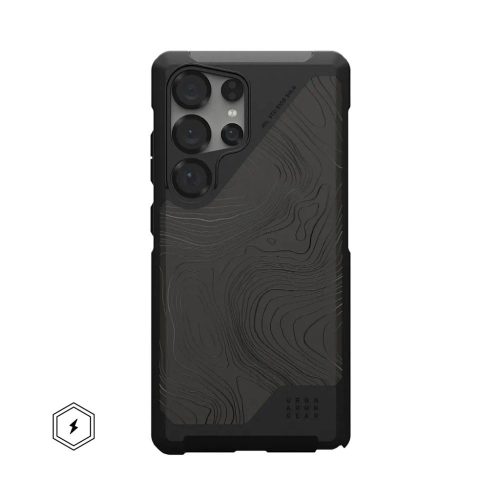 UAG Urban Armor Gear tok METROPOLIS LT MAGNET beépített mágnessel SAMSUNG S25 Ultra 5G készülékhez, fekete topográfia