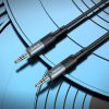 Cable AUX Jack 3,5 mm to Jack 3,5 mm Hoco 1 m UPA23 metal gray