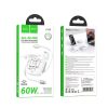 HOCO cable All-in-one retractable charging Adatkáble set PD 3A 60W U140 0,95 m fehér