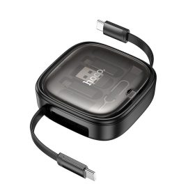   Cable All-in-one retractable charging set Hoco PD 3A 60W 0,95 m U140 black