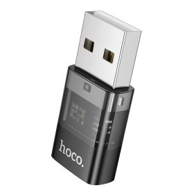 Adapter USB A to USB C Hoco UA36C átlátszó fekete