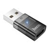 Adapter USB A to USB C Hoco UA36C átlátszó fekete
