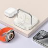 HOCO vezeték nélküli töltő 3in1 kompatibilis Apple Watch 3A 5W CQ16A tejfehér