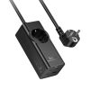 HOCO extension cord 1 socket + USB A + 3 x Type C PD QC3.0 3A 67W NS9 2 m fekete