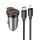 Autós töltő Hoco 2 x USB C QC PD 45W + kábel USB C - Lightning NZ16B fém szürke