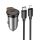 Autós töltő Hoco USB C QC PD 30W + kábel USB C - Lightning NZ16 fém szürke
