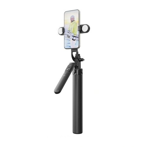 WiWU - Selfie Stick Wi-SE012 állvány funkcióval és dupla LED világítással