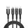 WiWU - Starlink Series Adatkáble Wi-045E 3w1 USB A to USB C, Micro USB, Lightning 3,1A 1m - fekete