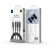 WiWU - Starlink Series Adatkáble Wi-045E 3w1 USB A to USB C, Micro USB, Lightning 3,1A 1m - fekete